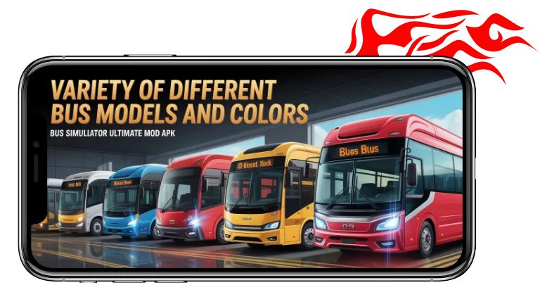 Variety of Different Bus Models and Colors